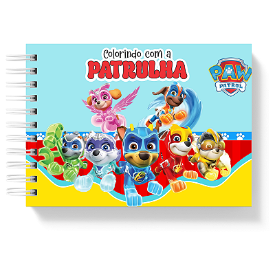 Livro de Colorir Colorindo Patrulha Canina 50 Folhas 180g/m² + Acetato