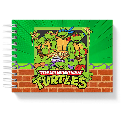 Livro de Colorir Colorindo Tartarugas Ninjas 50 Folhas 180g/m² + Acetato