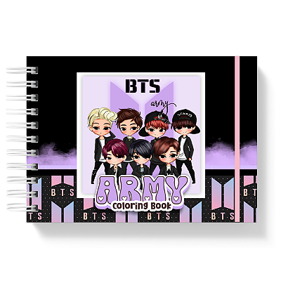 Livro de Colorir Colorindo BTS 50 Folhas 180g/m² + Acetato