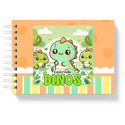 Livro de Colorir Colorindo Dinos 50 Folhas 180g/m² + Acetato