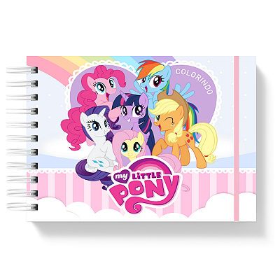 Livro de Colorir Colorindo My Little Pony 50 Folhas 180g/m² + Acetato