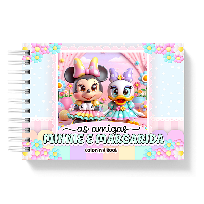 Livro de Colorir Colorindo Minnie e Margarida 50 Folhas 180g/m² + Acetato