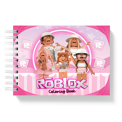 Livro de Colorir Colorindo Roblox Menina 50 Folhas 180g/m² + Acetato