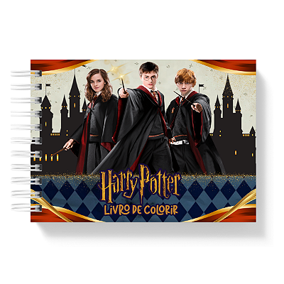 Livro de Colorir Colorindo Harry Potter 50 Folhas 180g/m² + Acetato