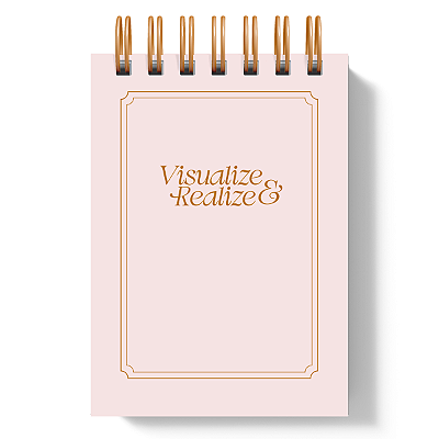 Bloco de Notas A6: Visualize e Realize  Rosa