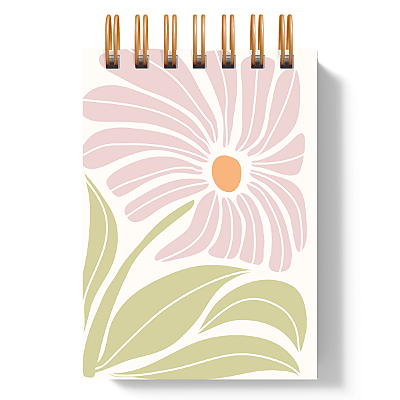 Bloco de Notas A6: Flor