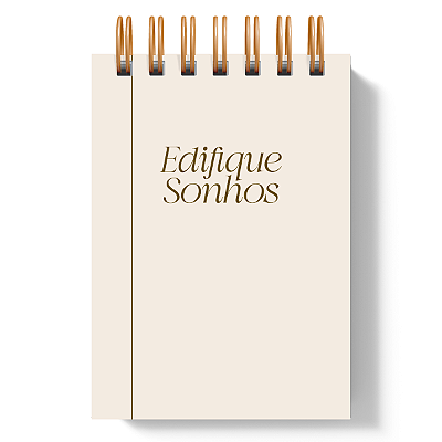Bloco de Notas A6: Edifique Sonhos Bege