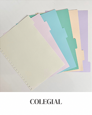 Kit com 6 Divisórias Reposicionáveis - COLEGIAL - Coloridas