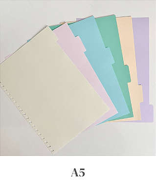 Kit com 6 Divisórias Reposicionáveis - A5 - Coloridas
