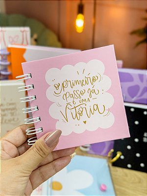 PopNotes 10x10 - Notinhas Coloridas para Caderno - Primeiro Passo Rosa