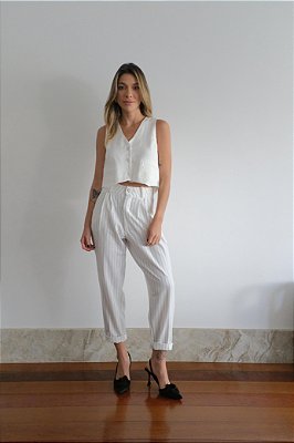 Calça tradicional risca de giz