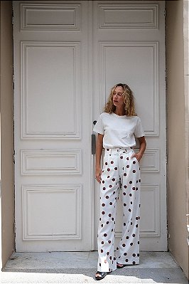 Calça wide truffle