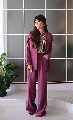 Calça wide uva