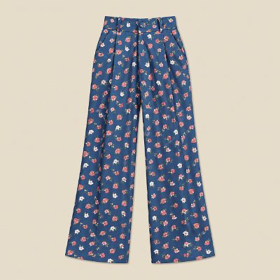 Calça wide buquê