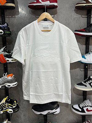 Camiseta Lacoste Croc Acolchoado Branca