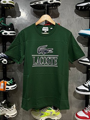 Camiseta Lacoste Front Logo Verde