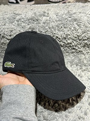 Boné Lacoste Gabardine Preto