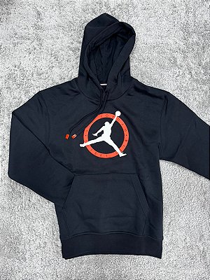 MOLETOM JORDAN FLIGHT MVP GRAPHIC FLEECE PRETO