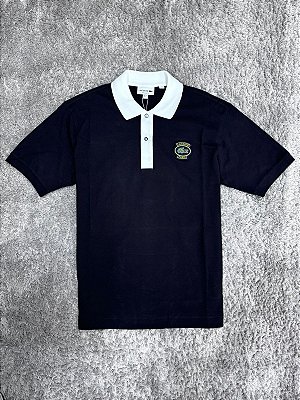 Polo Lacoste Paris Azul Marinho