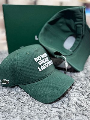 Boné Lacoste " Do You Speak Lacoste? " Verde