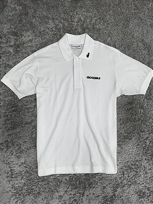 Polo Lacoste Crododile Branca