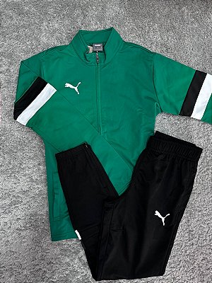 CONJUNTO PUMA DRYCELL VERDE/PRETO