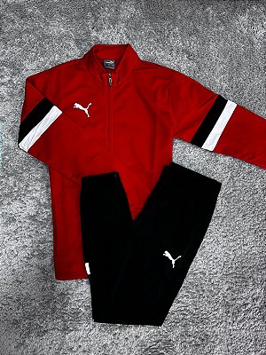 CONJUNTO PUMA DRYCELL VERMELHO/PRETO