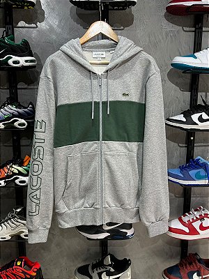 Moletom Lacoste ColorBlock Cinza/Verde