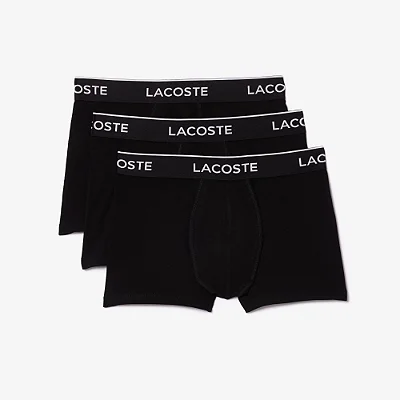 Pack Cueca Lacoste com 3 unidades Preta