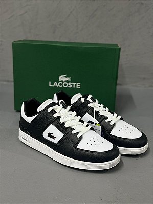 TÊNIS LACOSTE COURT CAGE BRANCO/PRETO