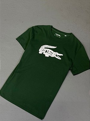 CAMISETA LACOSTE CROC ESQUELETO VERDE