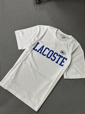 CAMISETA LACOSTE PARIS LETREIRO BRANCA