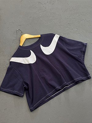 CROPPED NIKE DOBLE SWOOSH AZUL