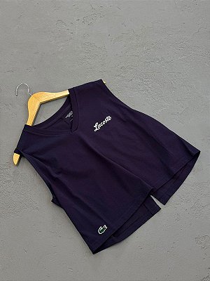 CROPPED LACOSTE ULTRA DRY AZUL