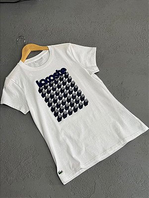 CAMISETA LACOSTE TRIFFIL BRANCA FEMININO