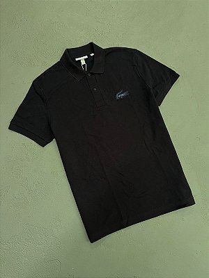 POLO LACOSTE BIG CROC EMBORRACHADO AZUL MARINHO