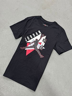 CAMISETA JORDAN AIR GEOMÉTRICA PRETA