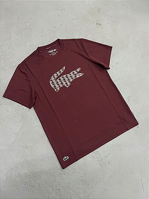 Camiseta Lacoste de tênis Piqué Ultra-Dry Vinho