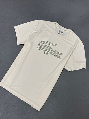 Camiseta Lacoste de Tênis Piqué Ultra-Dry Bege