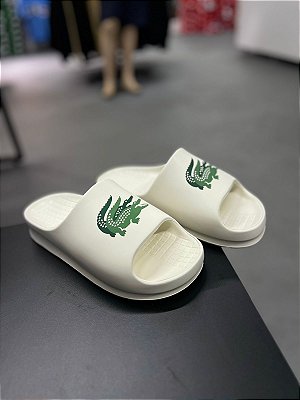 Chinelo Slide Lacoste branco