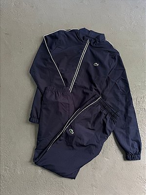 Conjunto de Agasalho Lacoste em Tafetá com Padrão Diamante