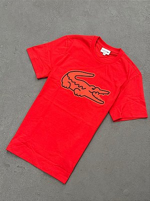 Camiseta Lacoste Big Logo Polaroid ( Vermelho)