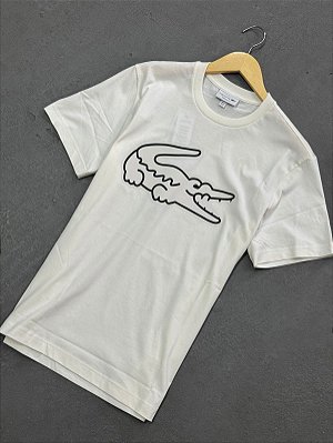 Camiseta Lacoste Big Logo Polaroid ( Branca )