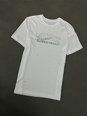 CAMISETA NIKE BASKETBALL BRANCA/PRATA