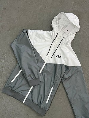 Jaqueta Nike Sportswear Windrunner Masculina(Branca/Cinza)