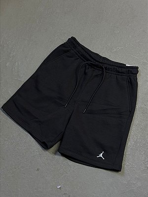 Short Jordan Brooklin Fleece Moletom Preto