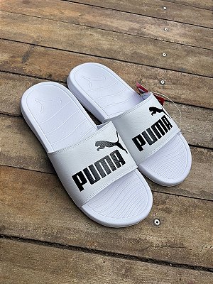CHINELO PUMA SLIDE POPCAT BRANCO