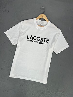 CAMISETA LACOSTE CROC SINCE 1933 BRANCA