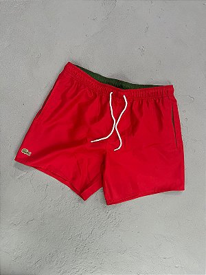 SHORT LACOSTE SPORT VERMELHO/VERDE