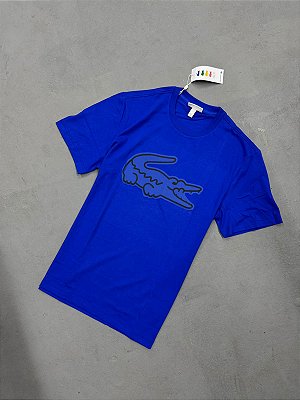 Camiseta Lacoste Big Logo Polaroid ( Azul )